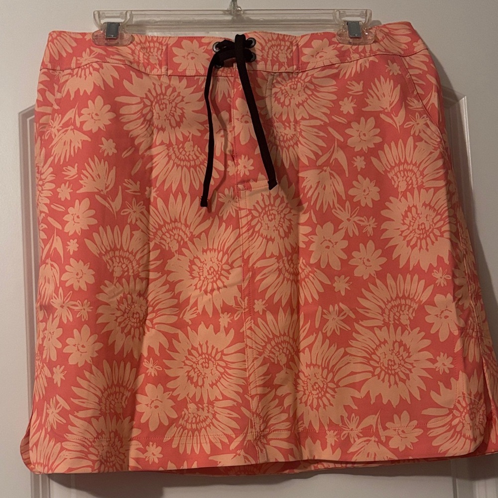 Ripskirt Hawaii Coral and Cream Floral A-Line Skirt